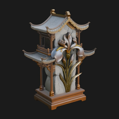 Chinese Gateway Arch Design 9 3D Print Model