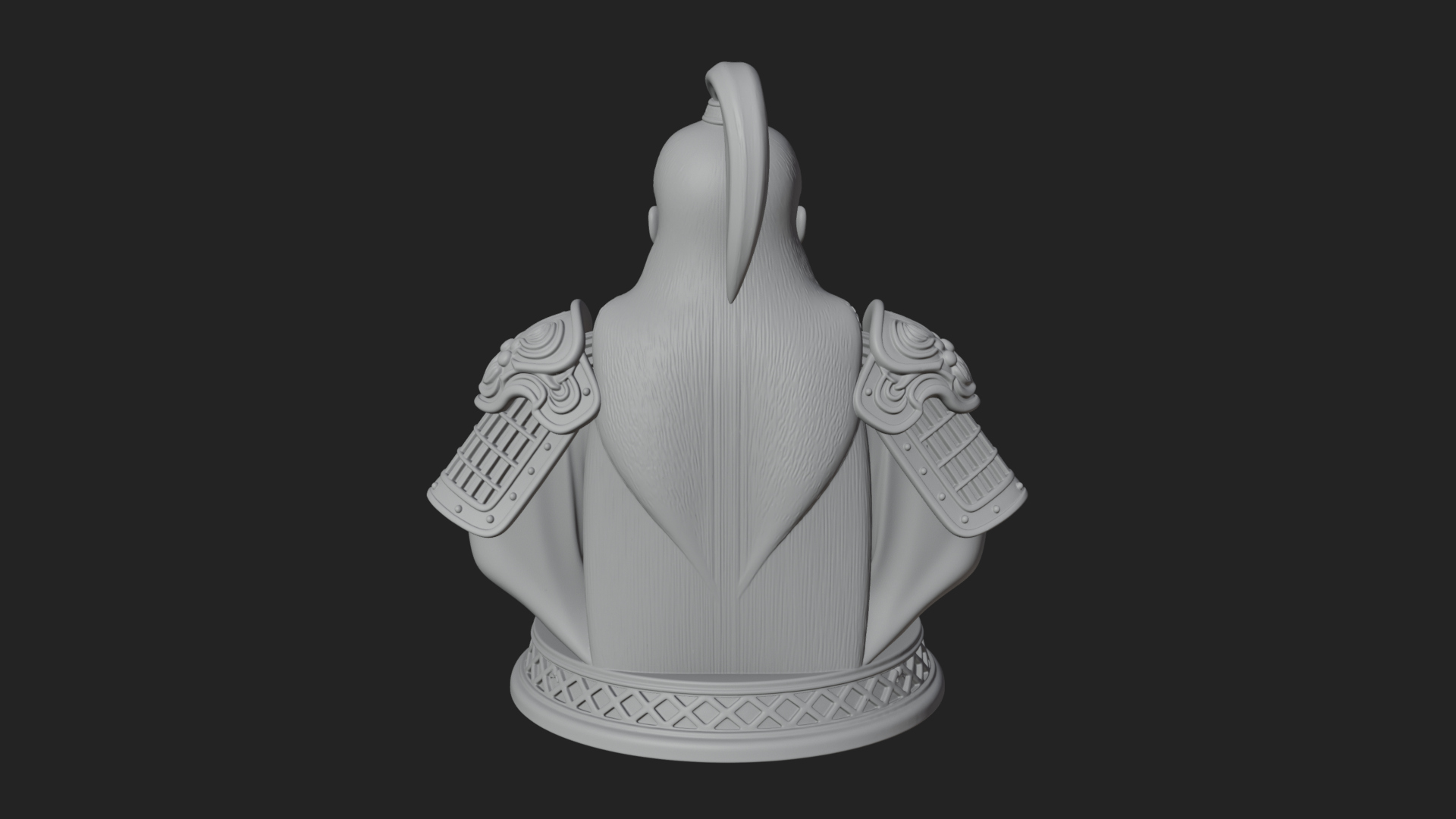 Chinese General Armor Bust Design 12 3D Print Model 3D Model