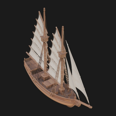 Chinese Junk Ship Model Design 1 3D Print Model