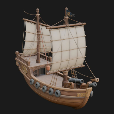 Chinese Junk Ship Model Design 11 3D Print Model