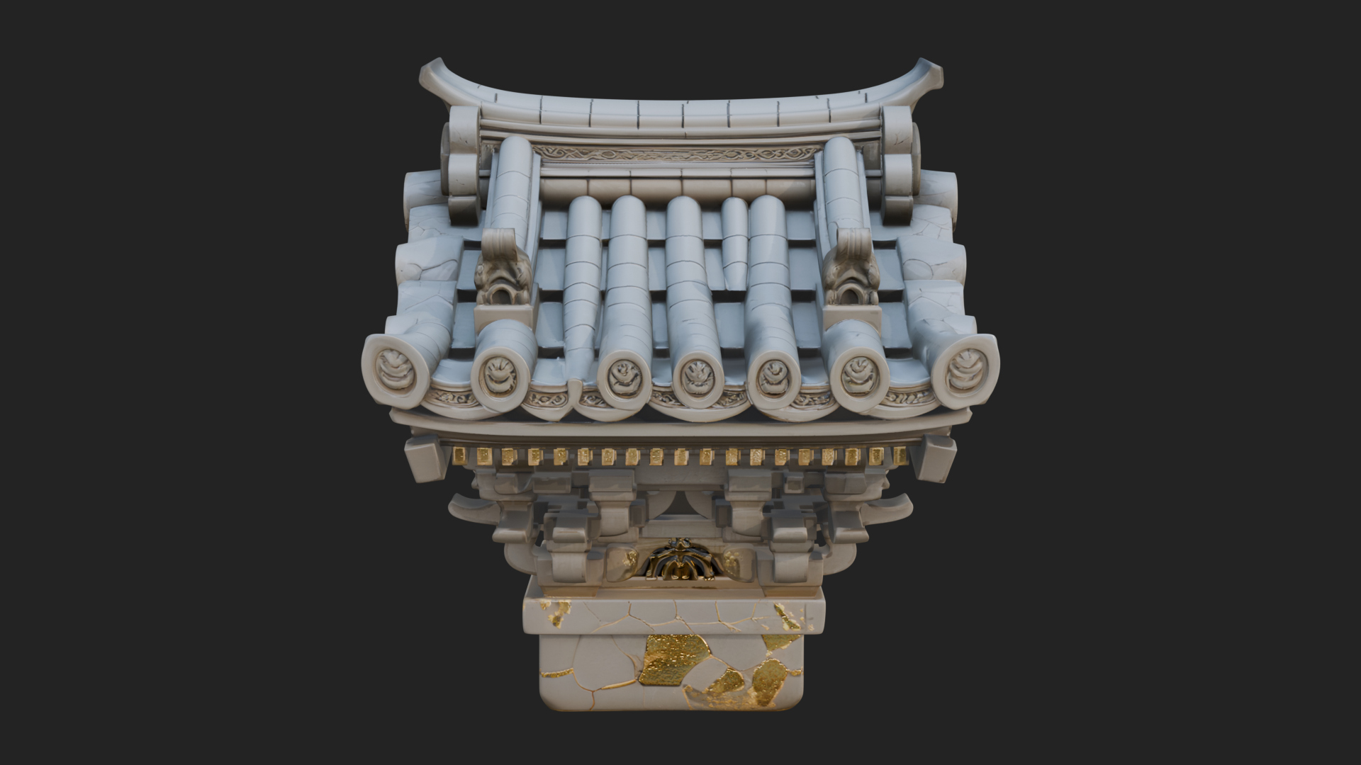 Chinese Roof Eave Model Design 1 3D Print Model 3D Model