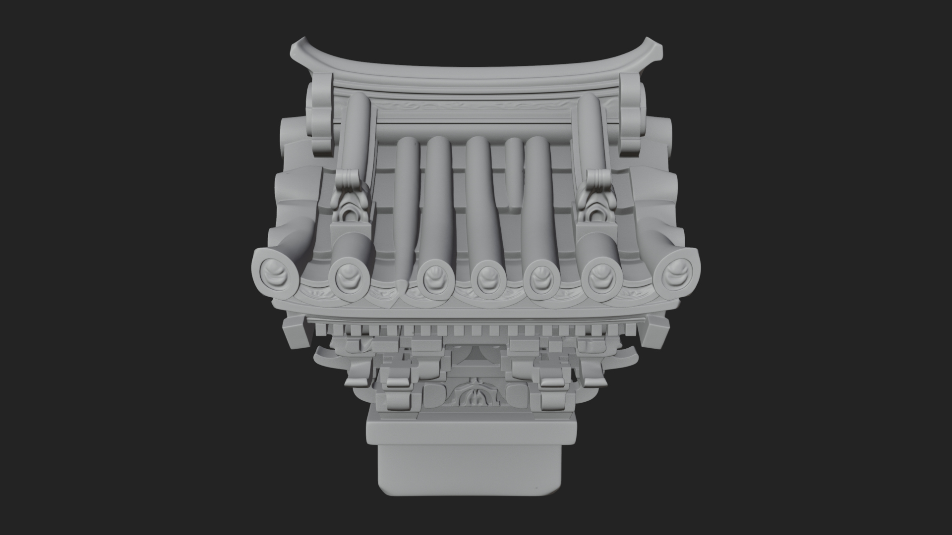 Chinese Roof Eave Model Design 1 3D Print Model 3D Model