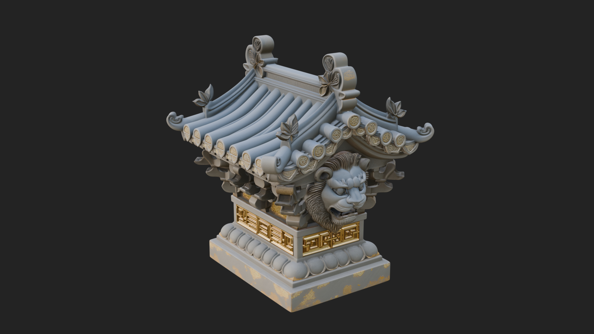 Chinese Roof Eave Model Design 10 3D Print Model 3D Model
