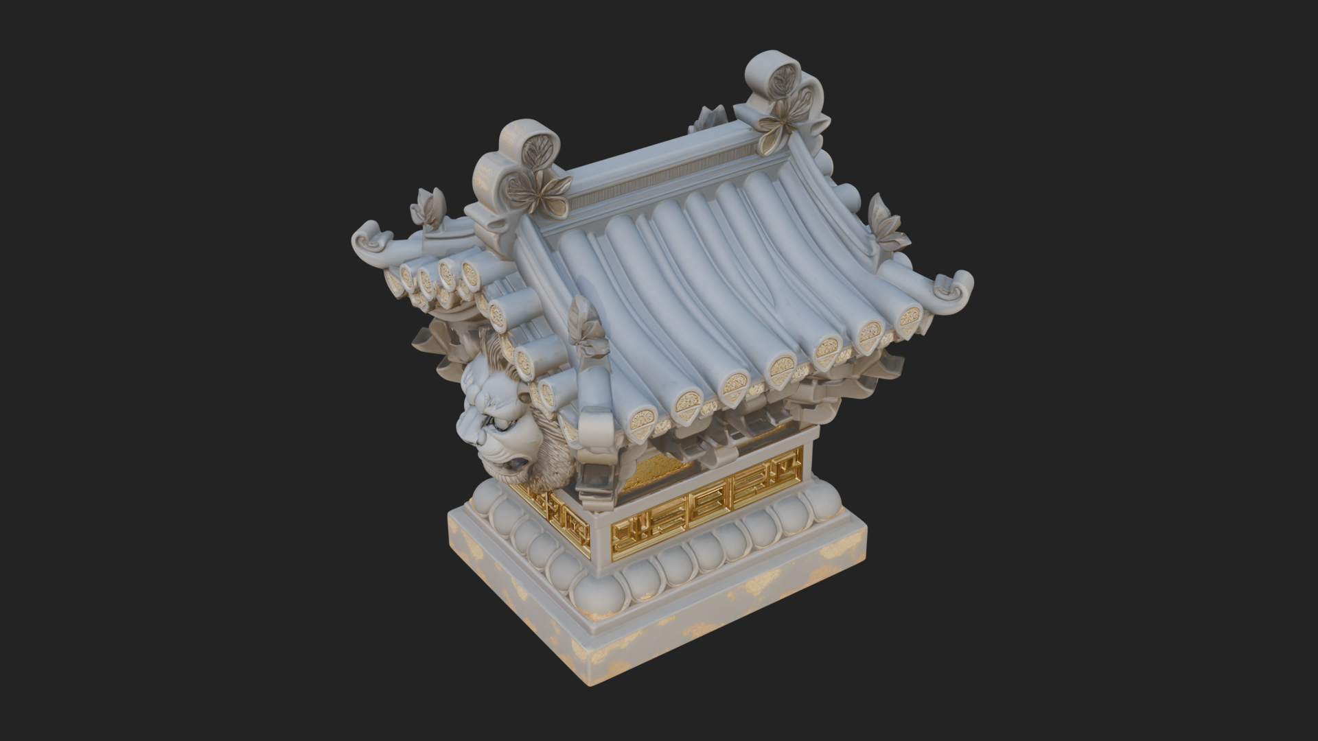 Chinese Roof Eave Model Design 10 3D Print Model 3D Model