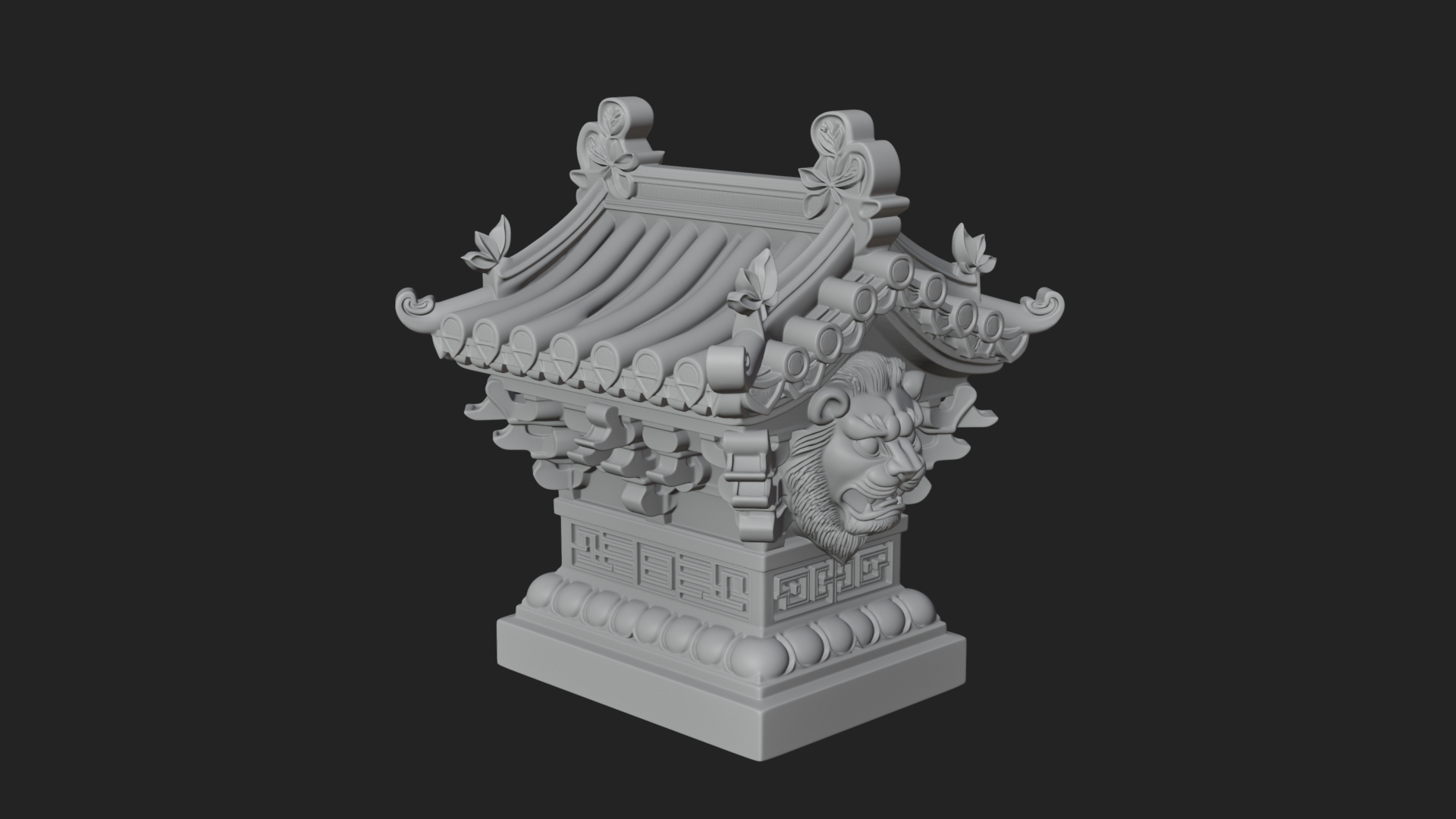 Chinese Roof Eave Model Design 10 3D Print Model 3D Model