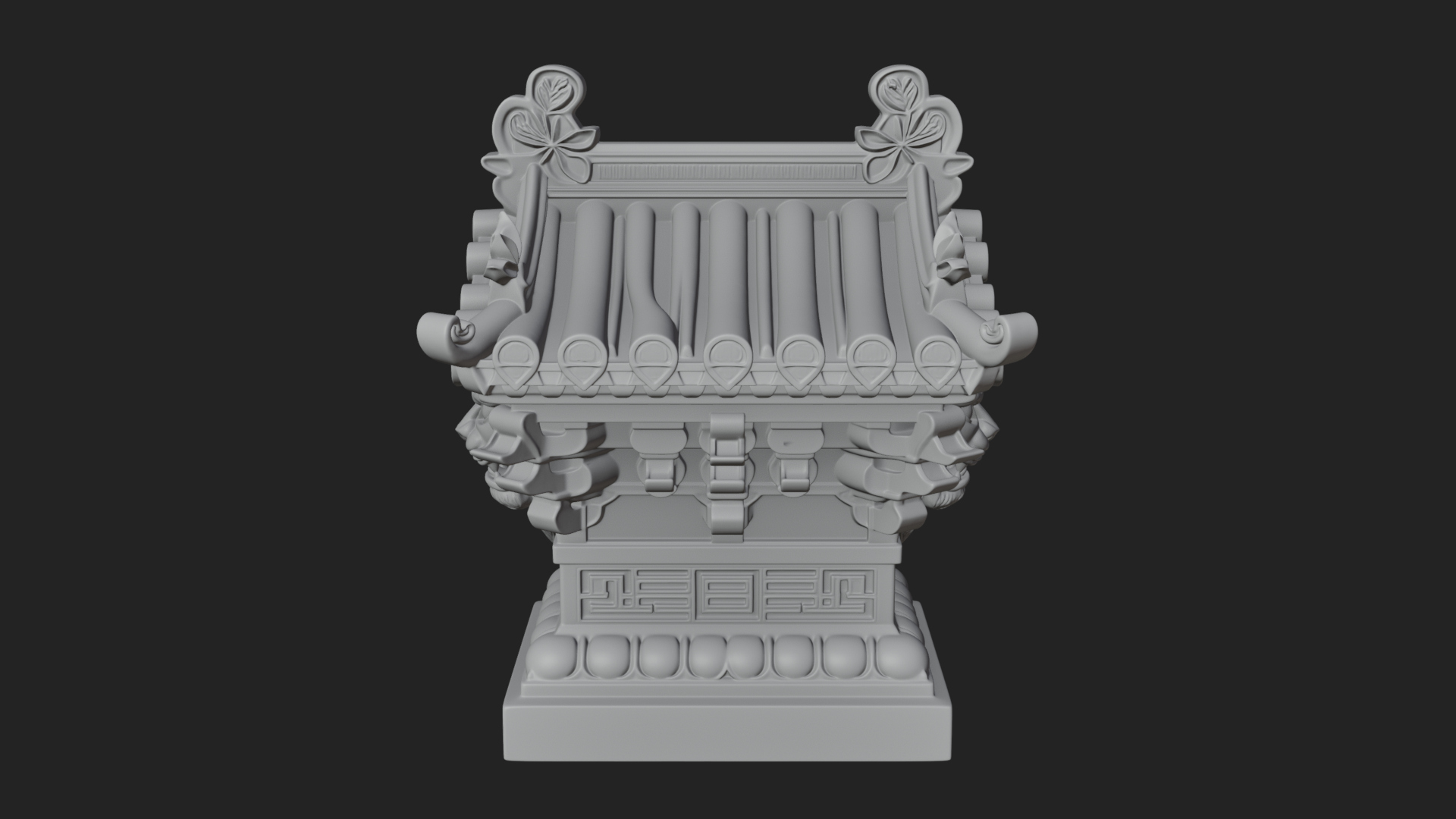 Chinese Roof Eave Model Design 10 3D Print Model 3D Model