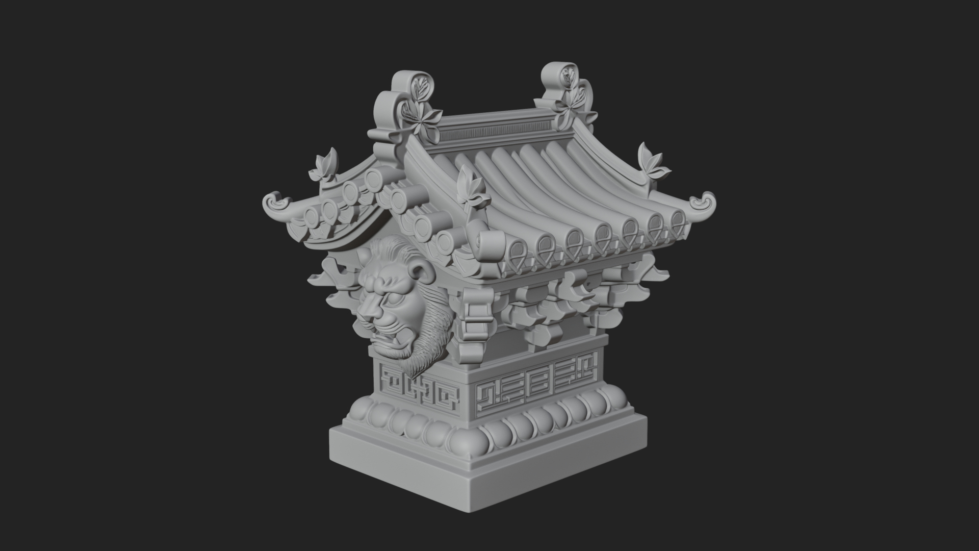 Chinese Roof Eave Model Design 10 3D Print Model 3D Model