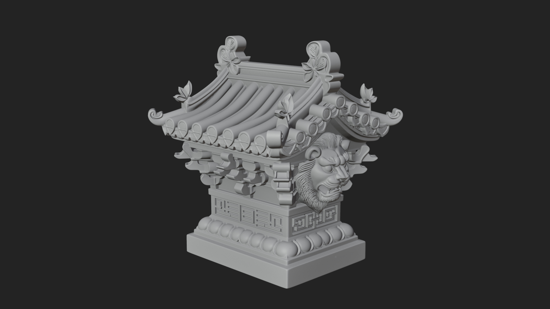 Chinese Roof Eave Model Design 10 3D Print Model 3D Model