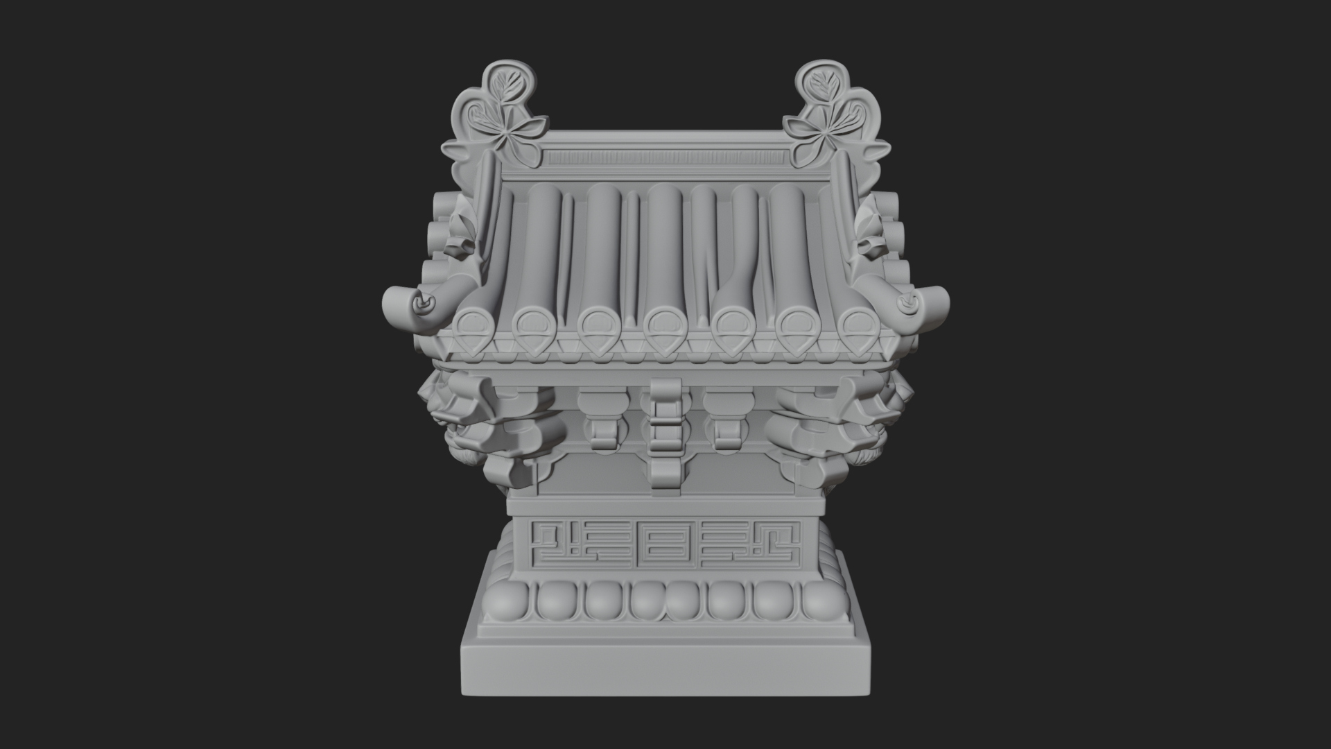 Chinese Roof Eave Model Design 10 3D Print Model 3D Model