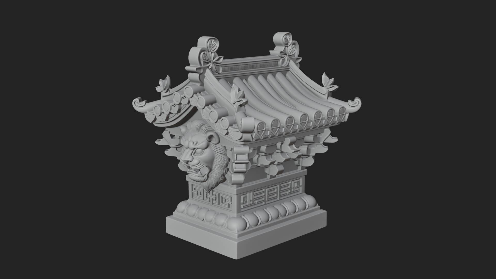 Chinese Roof Eave Model Design 10 3D Print Model 3D Model