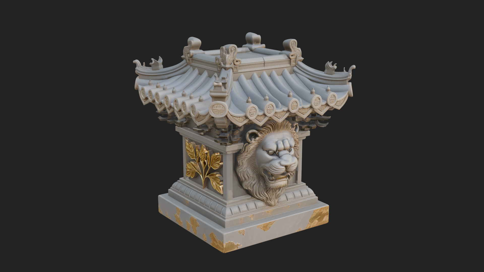 Chinese Roof Eave Model Design 11 3D Print Model 3D Model