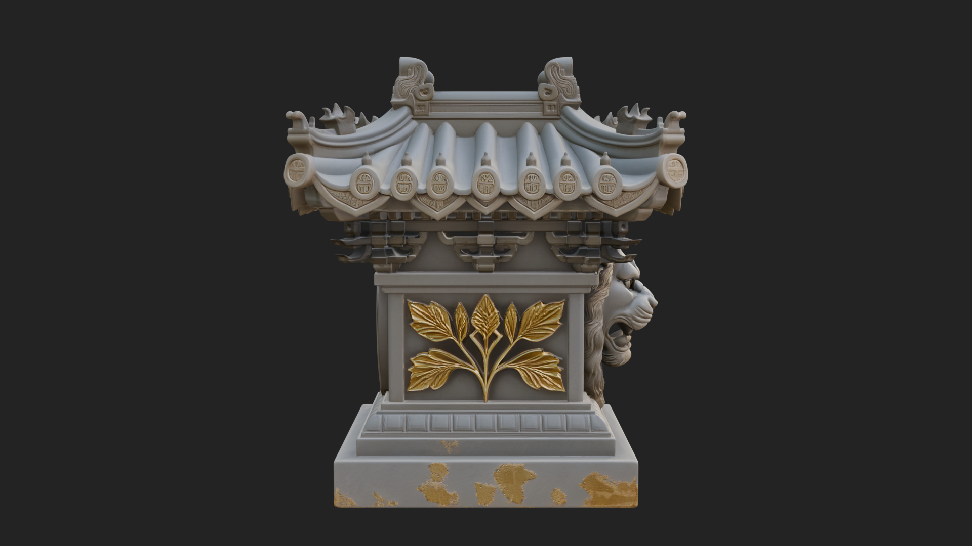 Chinese Roof Eave Model Design 11 3D Print Model 3D Model