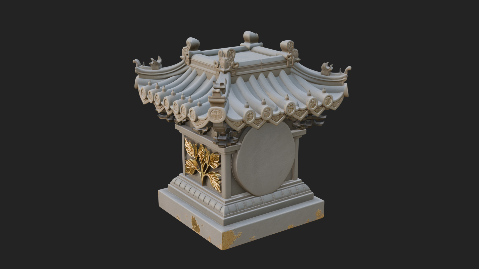 Chinese Roof Eave Model Design 11 3D Print Model 3D Model
