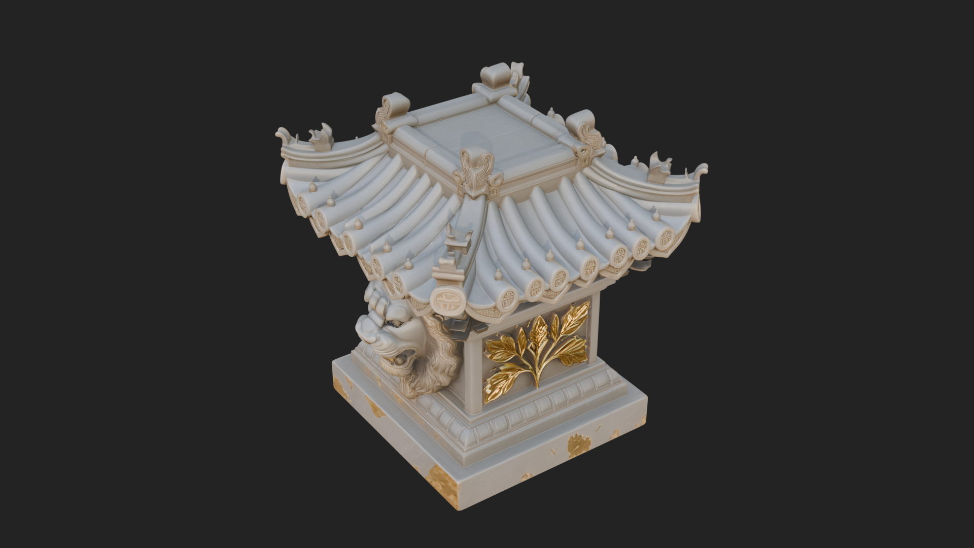 Chinese Roof Eave Model Design 11 3D Print Model 3D Model