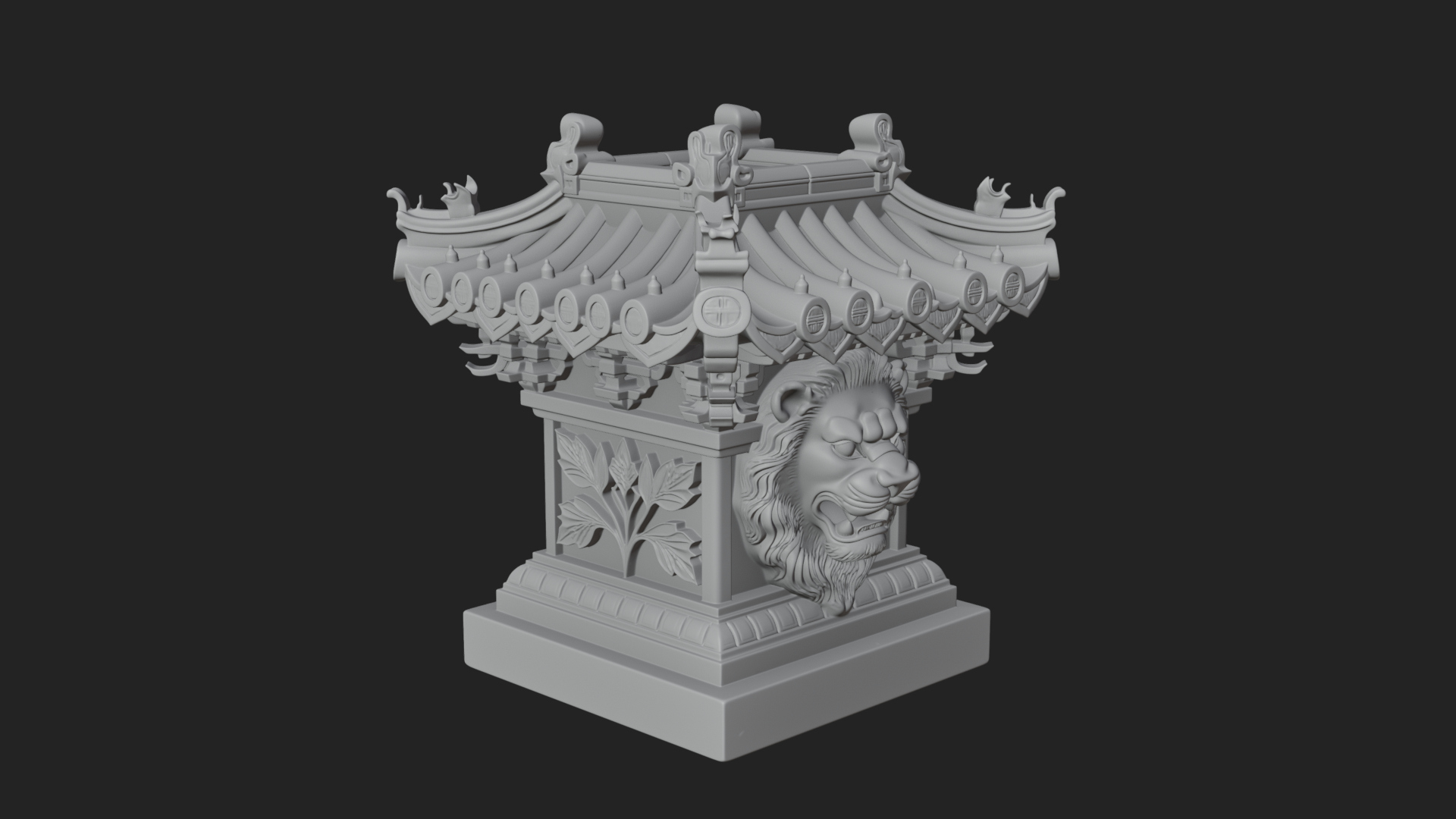 Chinese Roof Eave Model Design 11 3D Print Model 3D Model