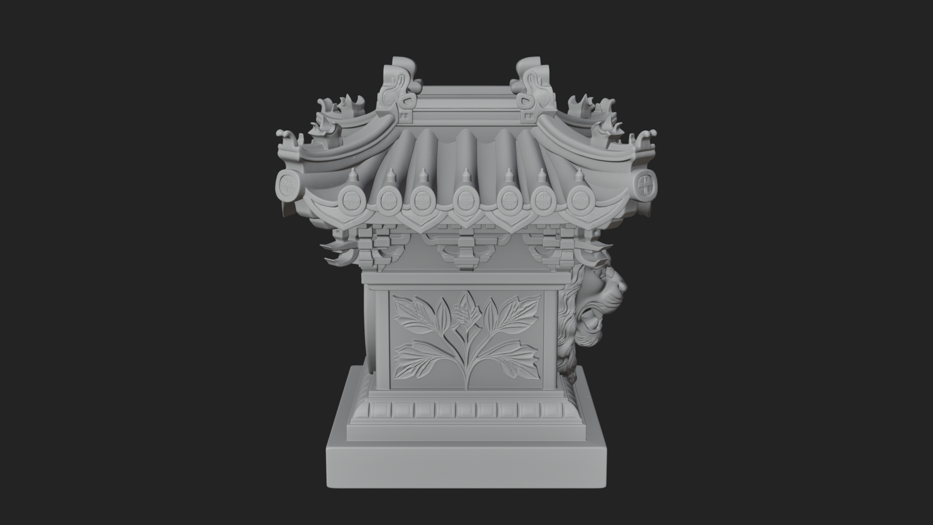 Chinese Roof Eave Model Design 11 3D Print Model 3D Model