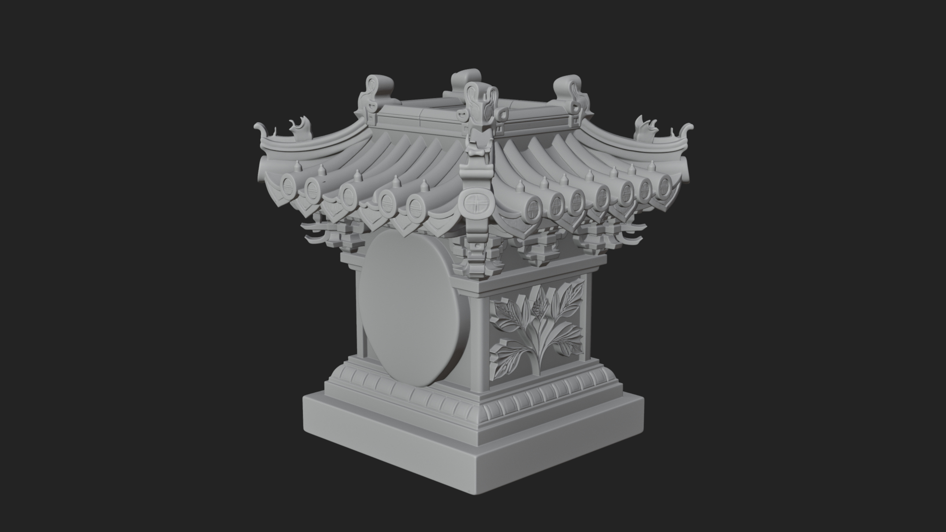 Chinese Roof Eave Model Design 11 3D Print Model 3D Model