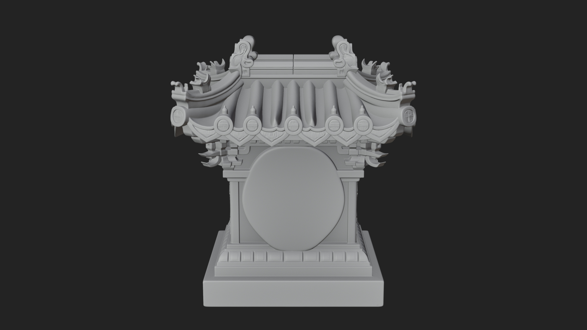 Chinese Roof Eave Model Design 11 3D Print Model 3D Model