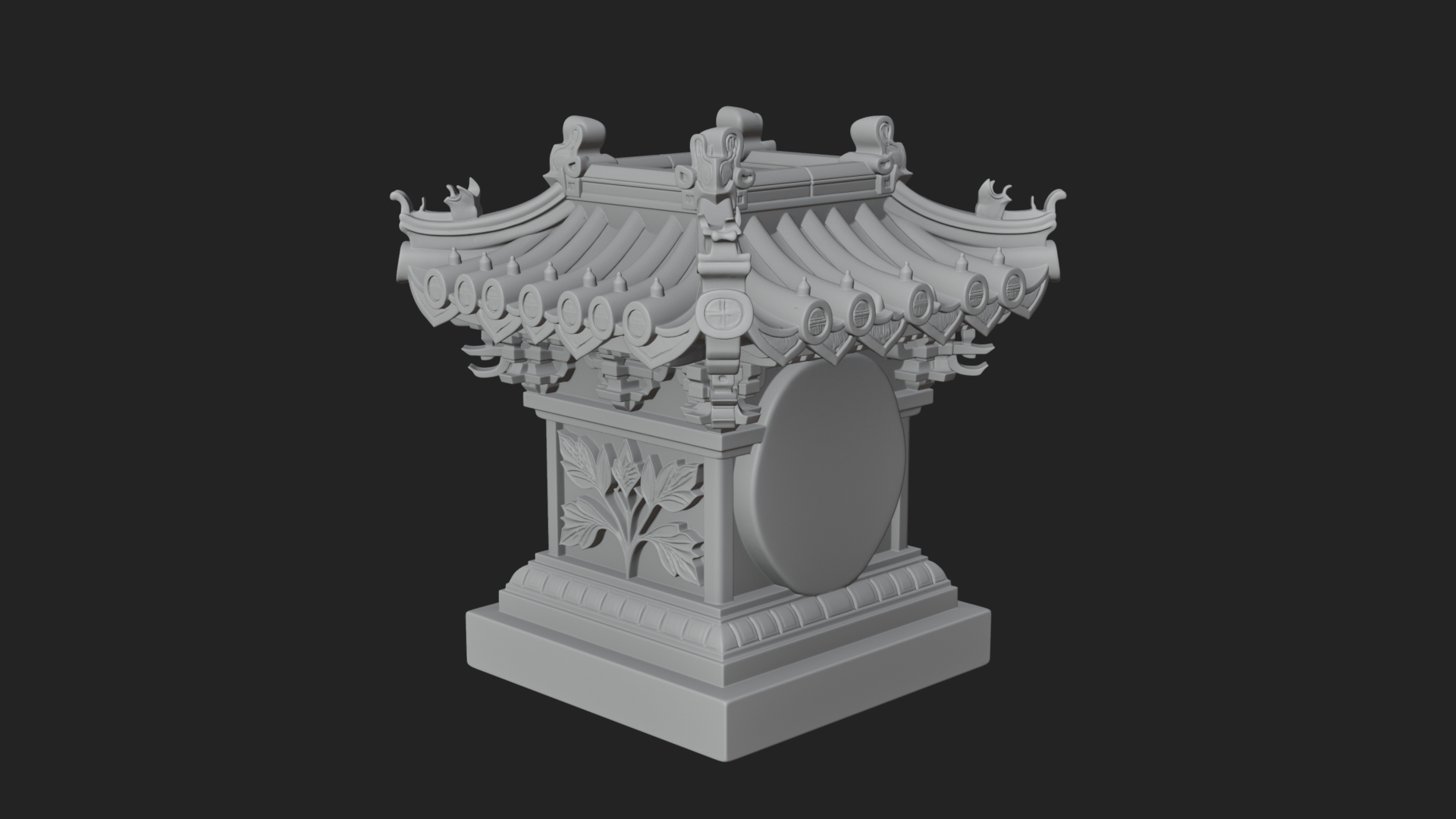 Chinese Roof Eave Model Design 11 3D Print Model 3D Model