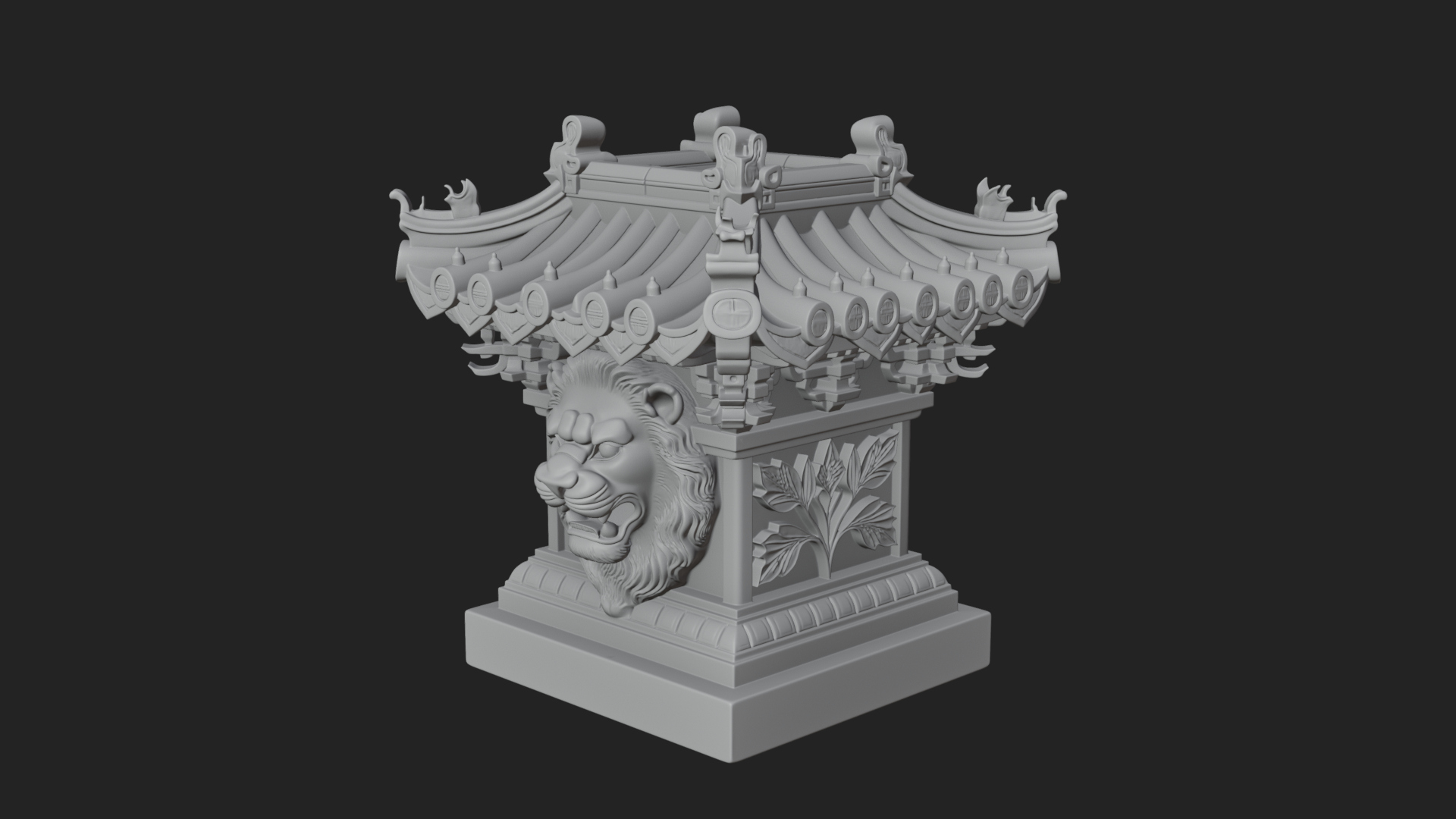 Chinese Roof Eave Model Design 11 3D Print Model 3D Model