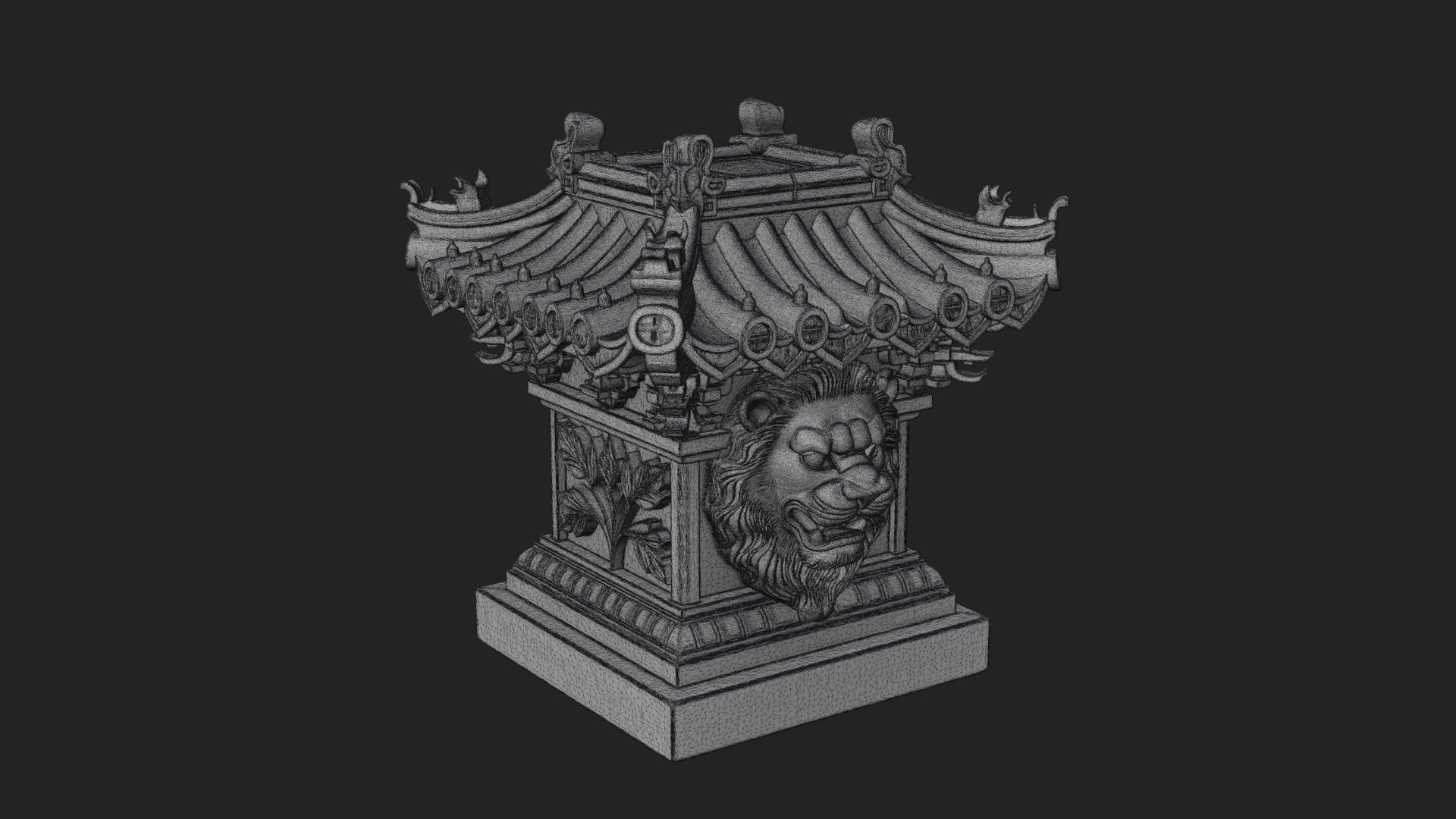 Chinese Roof Eave Model Design 11 3D Print Model 3D Model