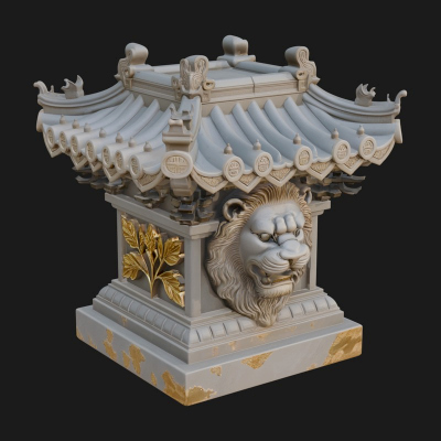 Chinese Roof Eave Model Design 11 3D Print Model
