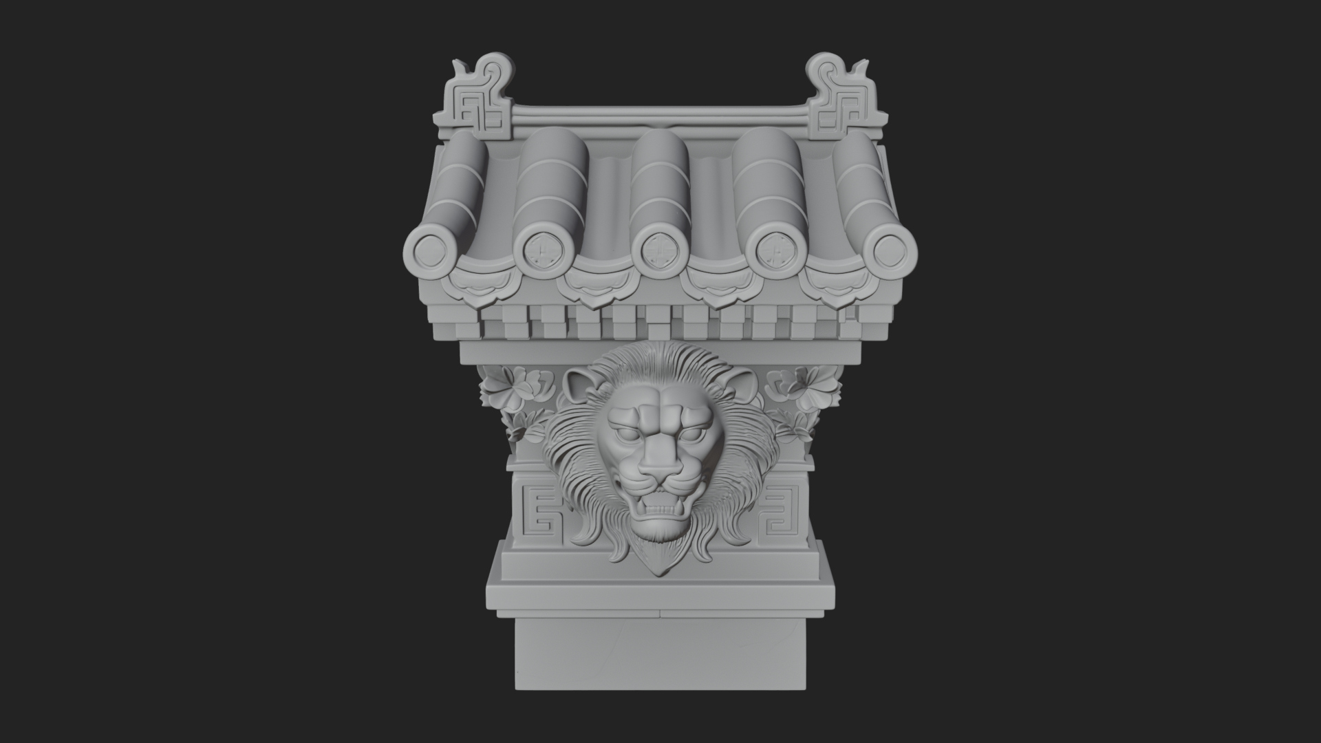 Chinese Roof Eave Model Design 12 3D Print Model 3D Model