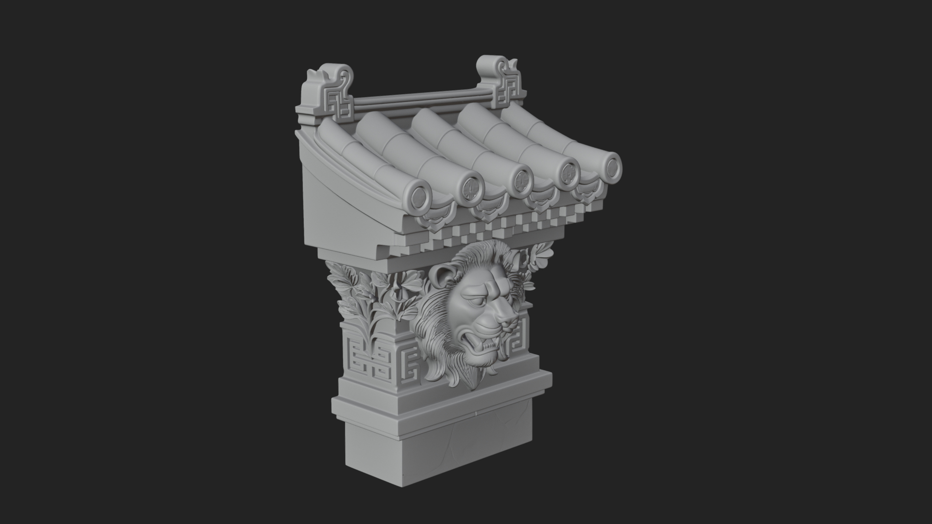 Chinese Roof Eave Model Design 12 3D Print Model 3D Model