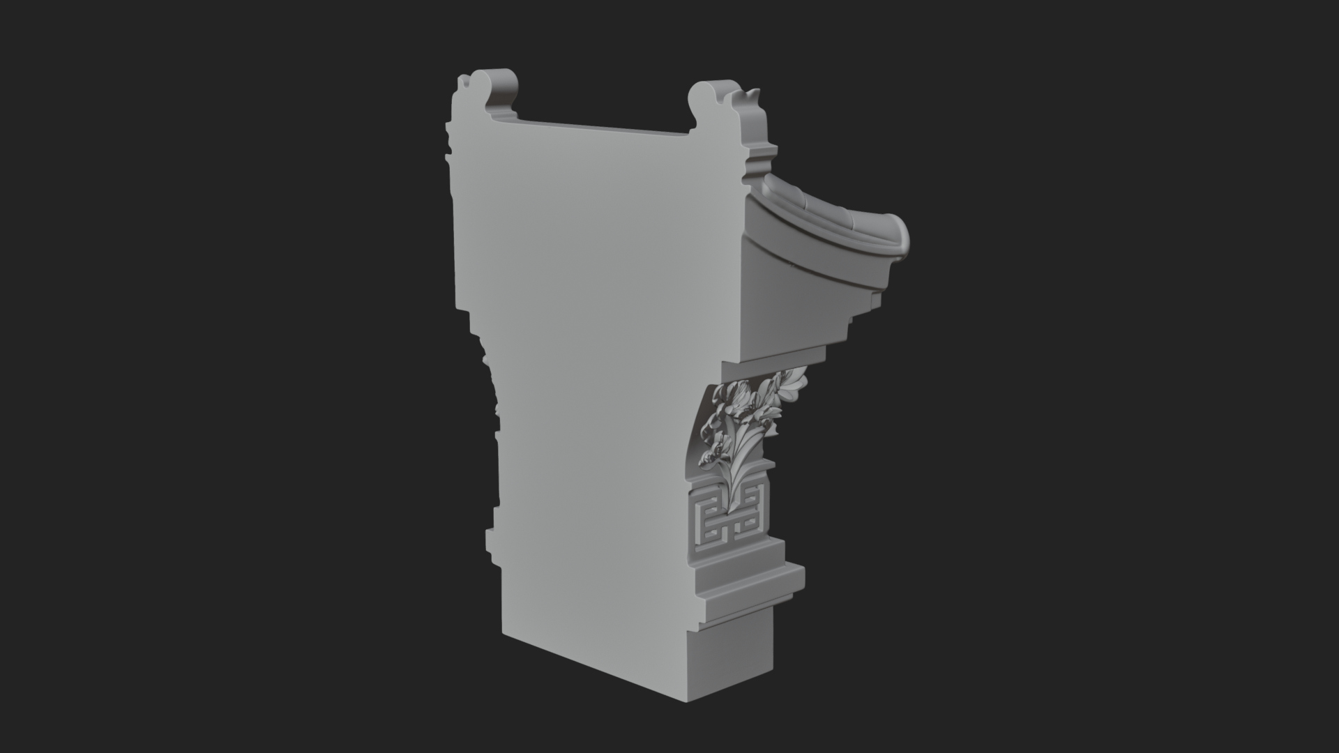 Chinese Roof Eave Model Design 12 3D Print Model 3D Model