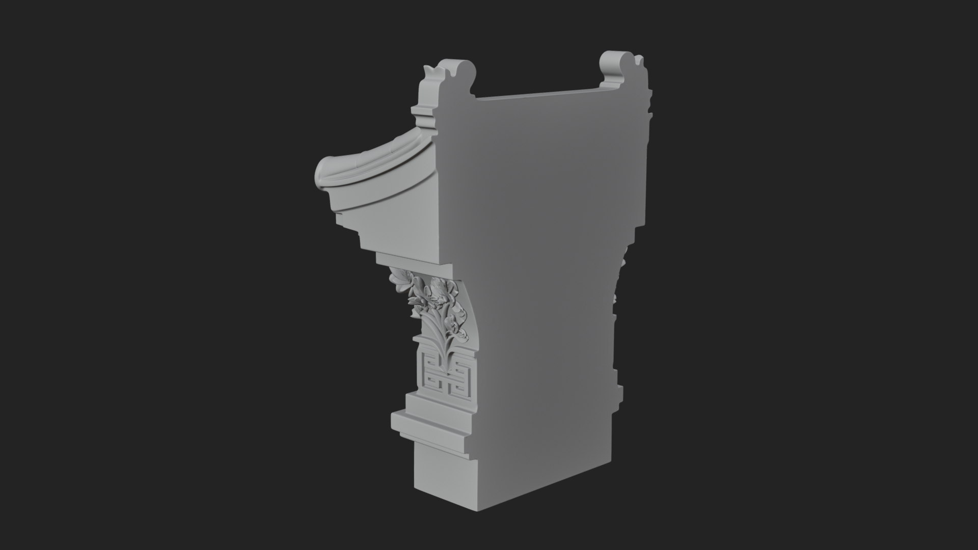 Chinese Roof Eave Model Design 12 3D Print Model 3D Model
