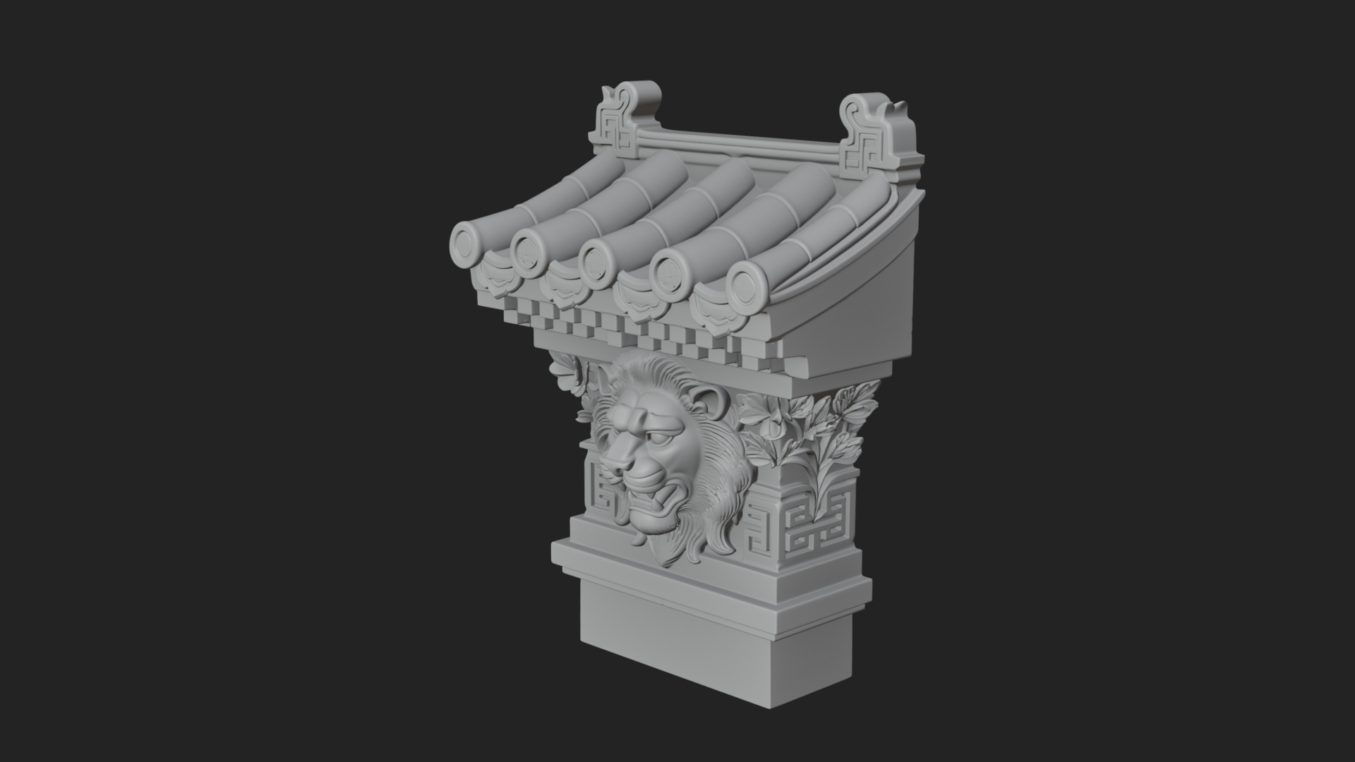 Chinese Roof Eave Model Design 12 3D Print Model 3D Model