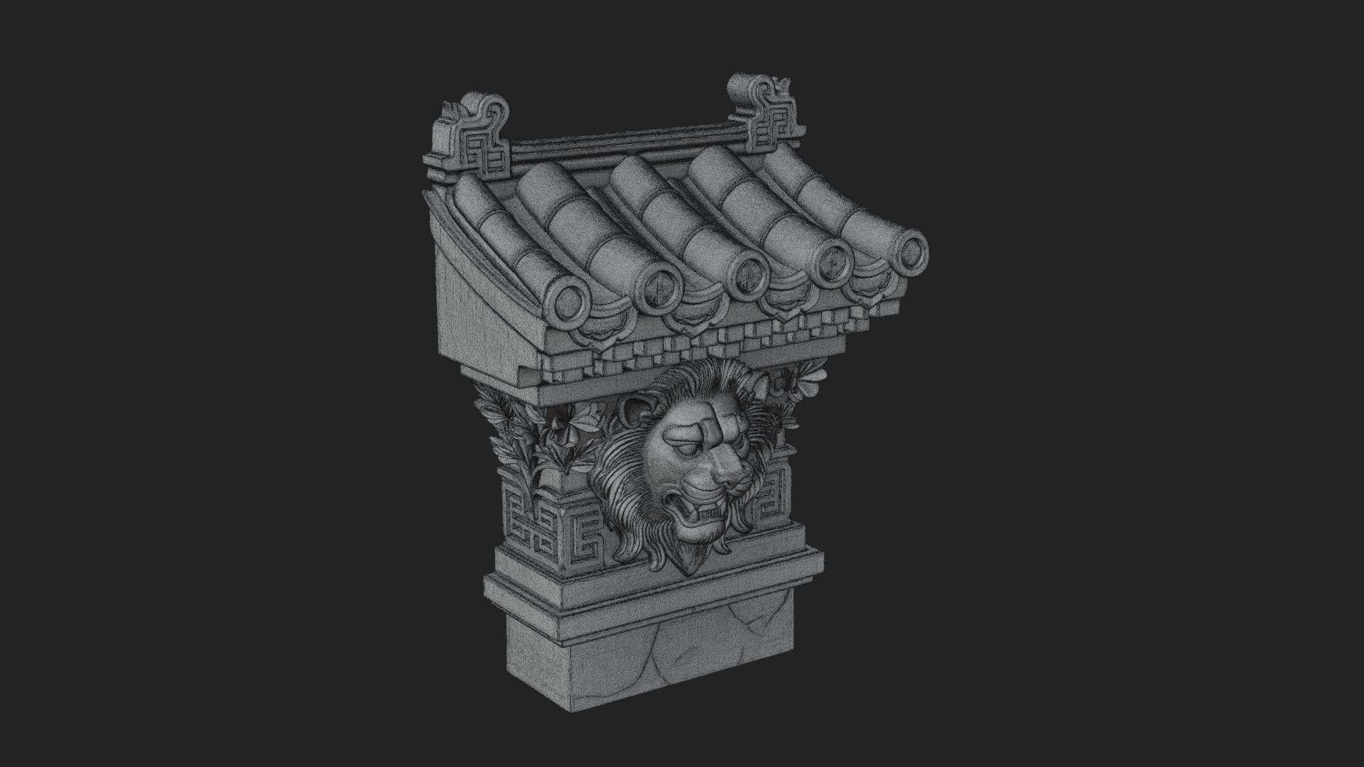Chinese Roof Eave Model Design 12 3D Print Model 3D Model