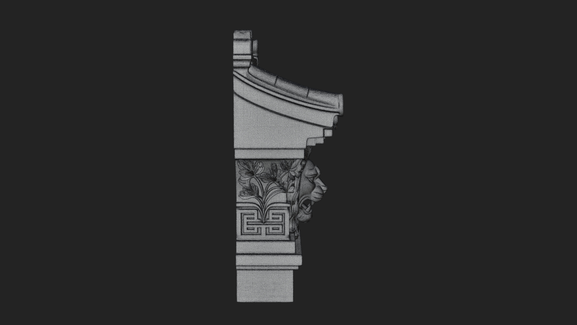 Chinese Roof Eave Model Design 12 3D Print Model 3D Model