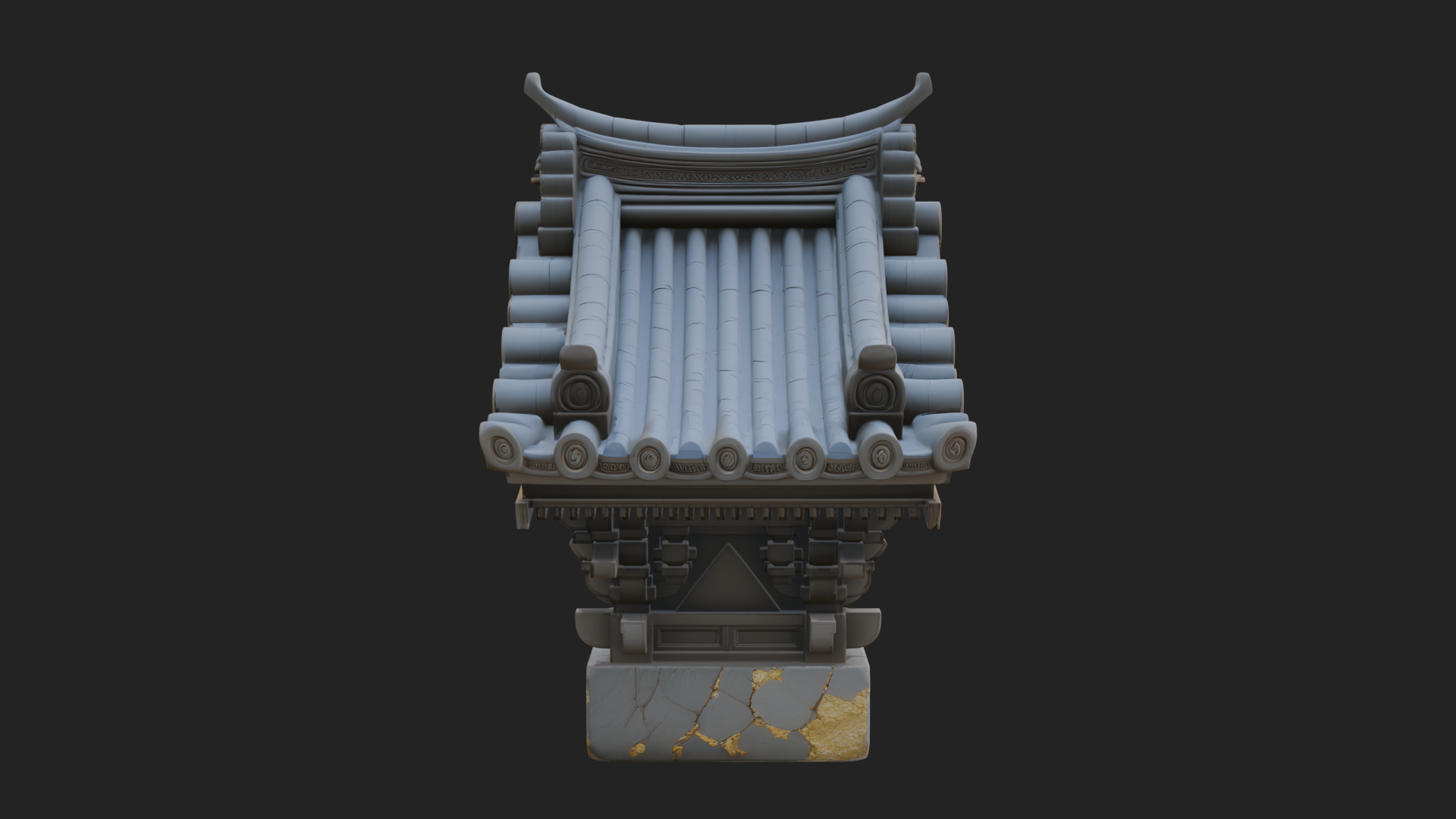 Chinese Roof Eave Model Design 2 3D Print Model 3D Model