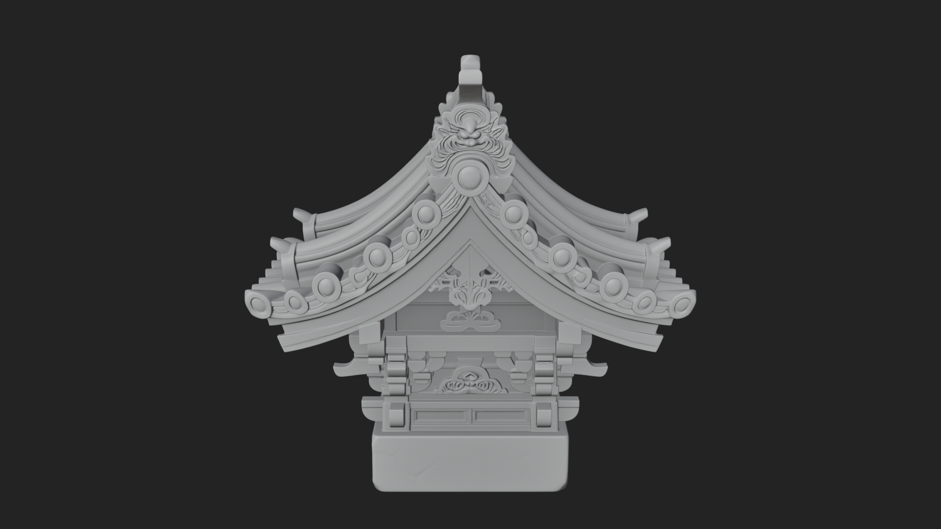 Chinese Roof Eave Model Design 2 3D Print Model 3D Model