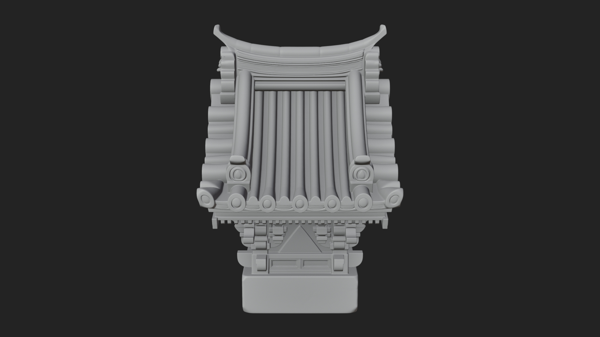 Chinese Roof Eave Model Design 2 3D Print Model 3D Model