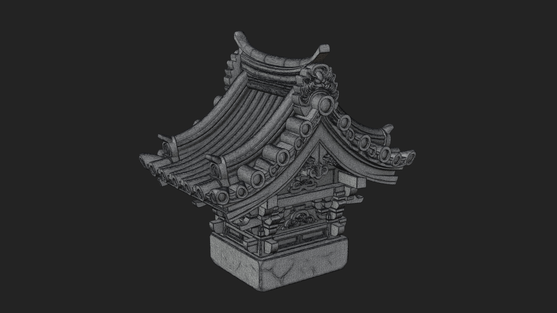 Chinese Roof Eave Model Design 2 3D Print Model 3D Model