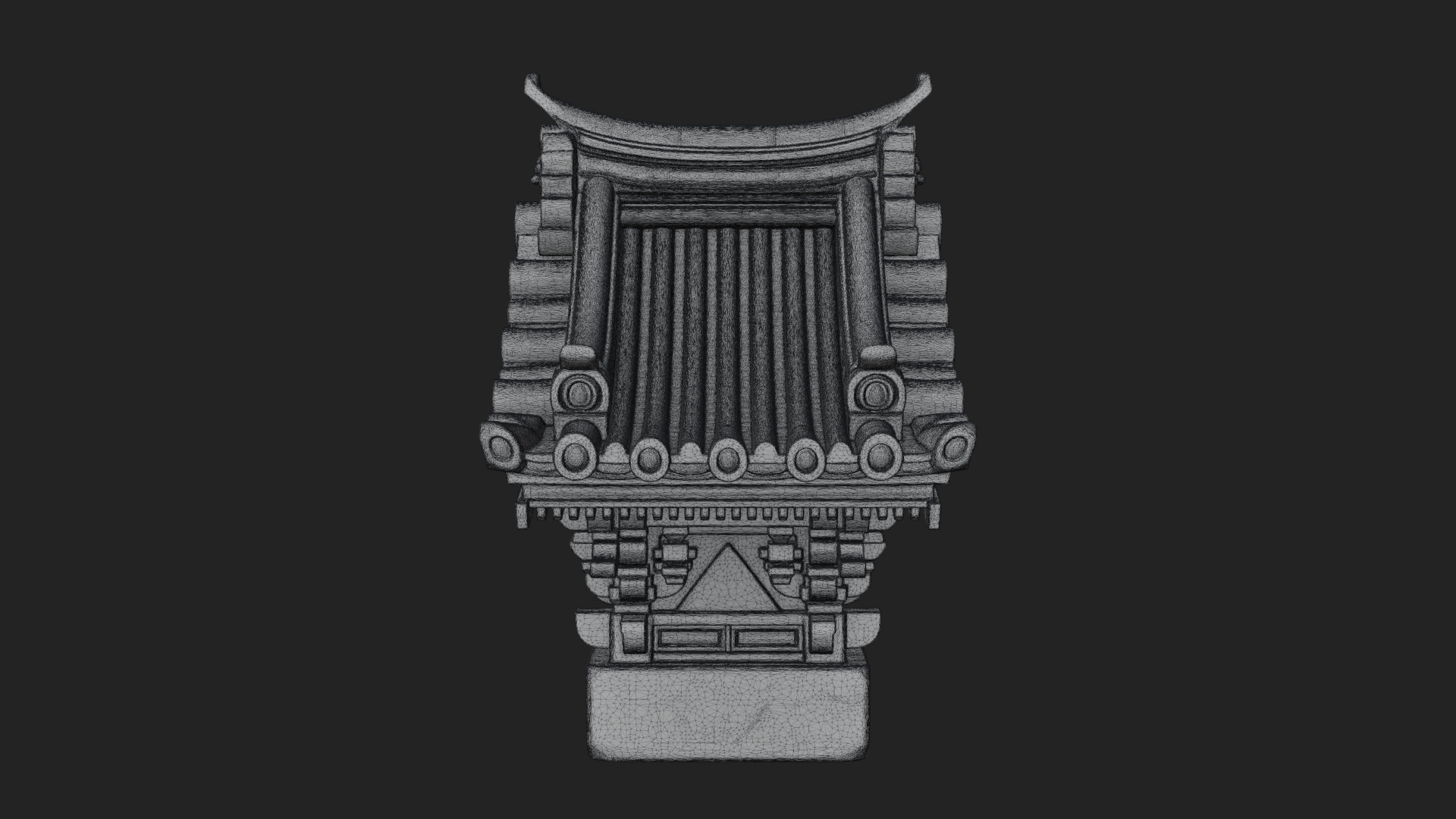 Chinese Roof Eave Model Design 2 3D Print Model 3D Model