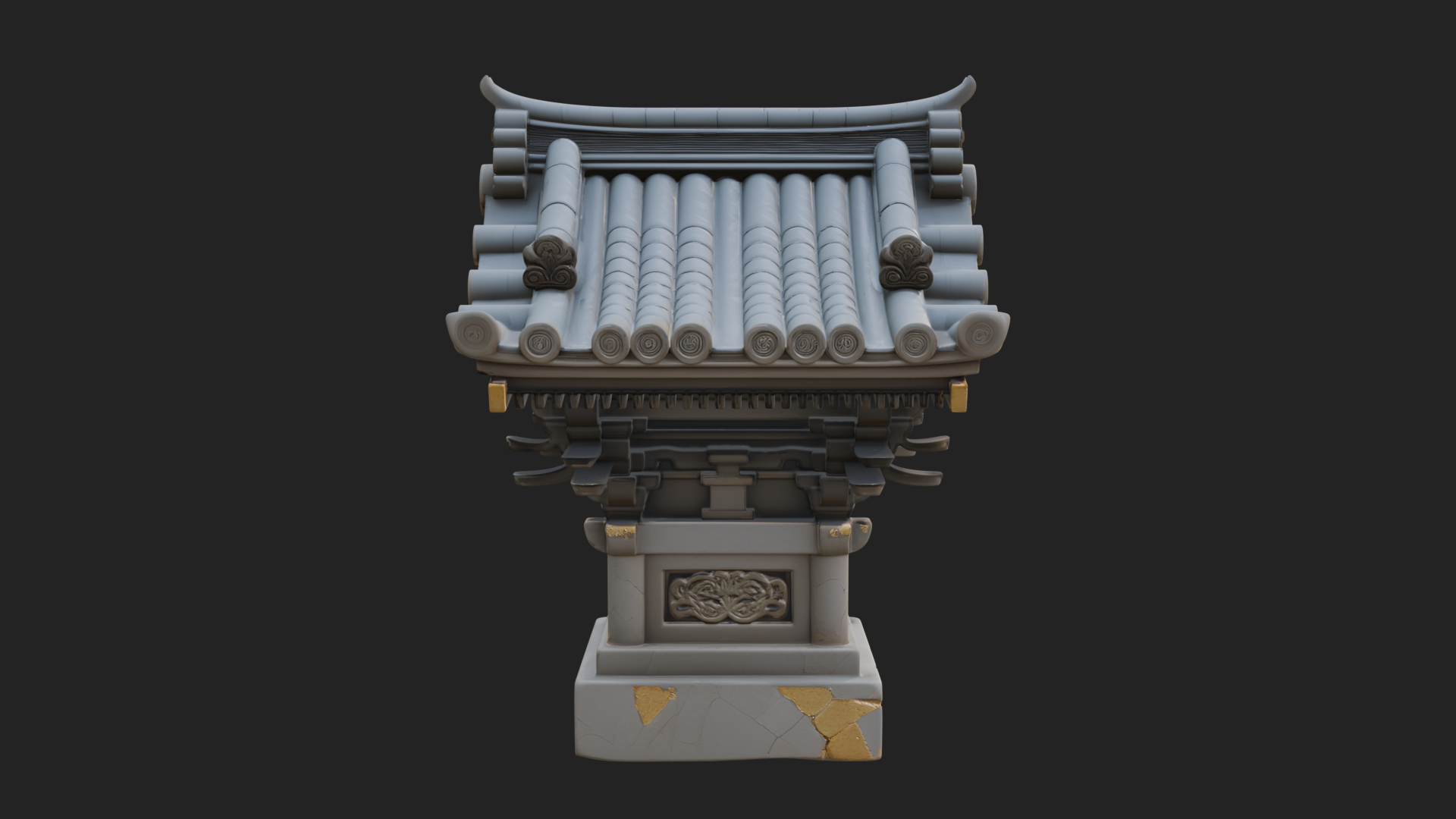 Chinese Roof Eave Model Design 3 3D Print Model 3D Model