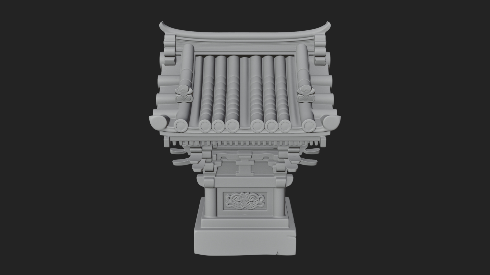 Chinese Roof Eave Model Design 3 3D Print Model 3D Model