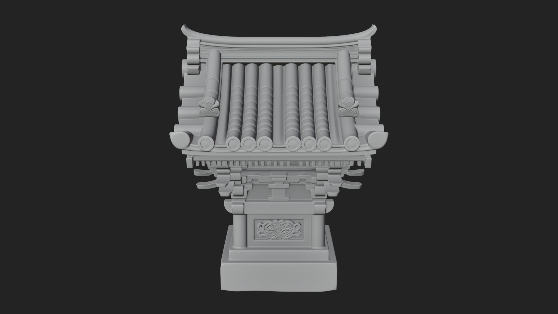 Chinese Roof Eave Model Design 3 3D Print Model 3D Model