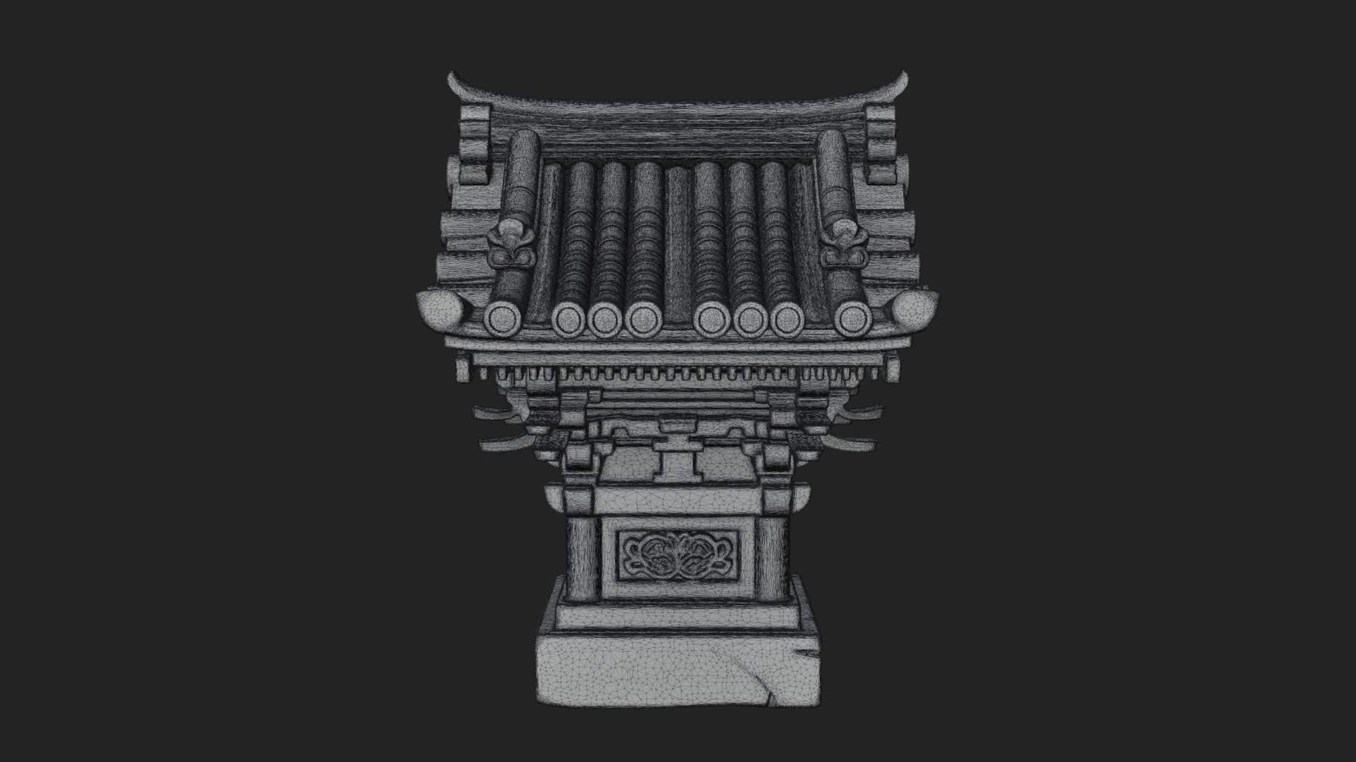 Chinese Roof Eave Model Design 3 3D Print Model 3D Model