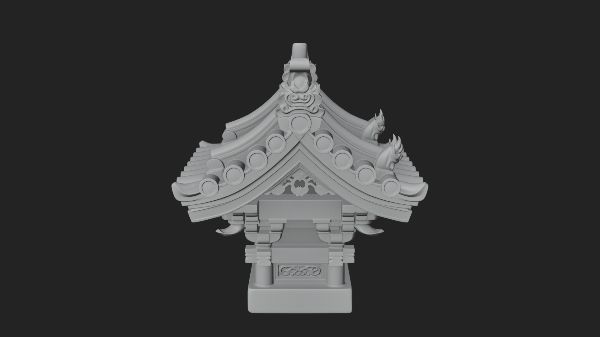 Chinese Roof Eave Model Design 4 3D Print Model 3D Model