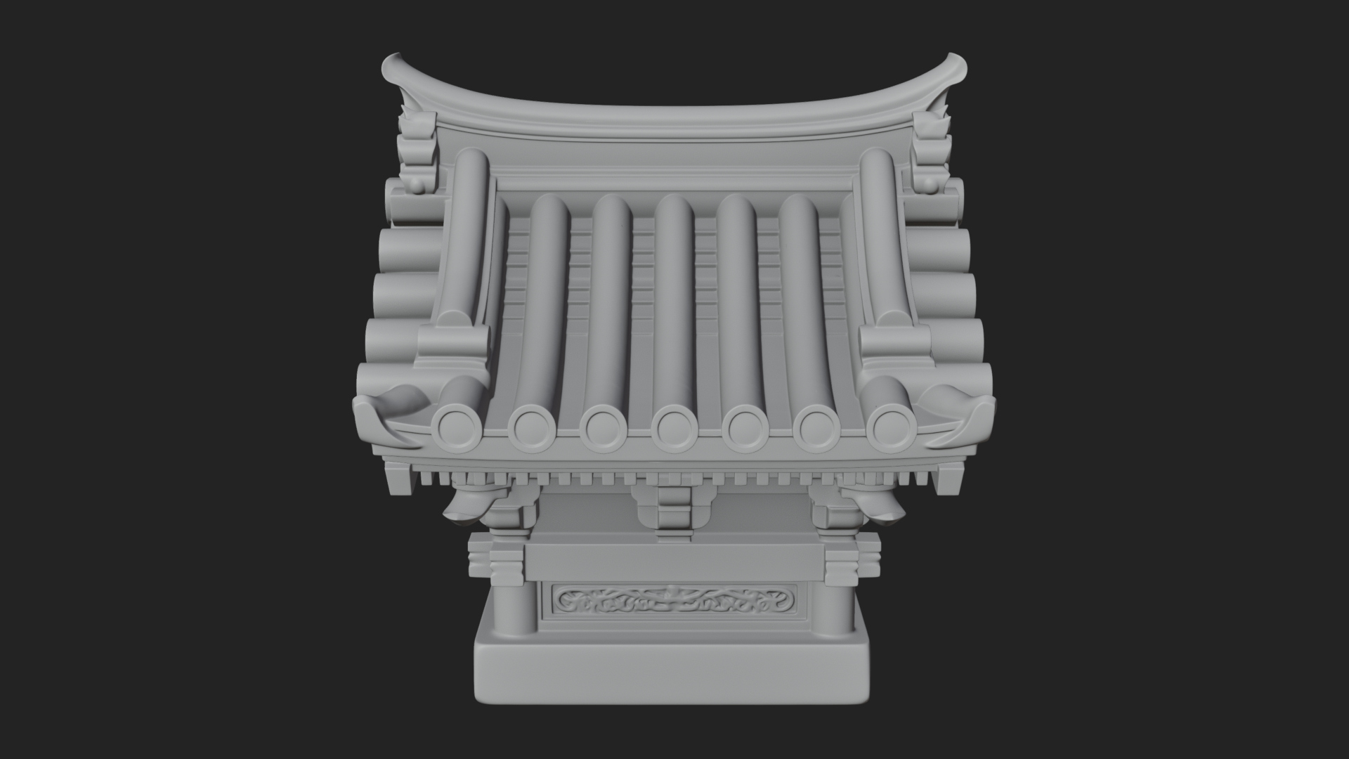 Chinese Roof Eave Model Design 4 3D Print Model 3D Model