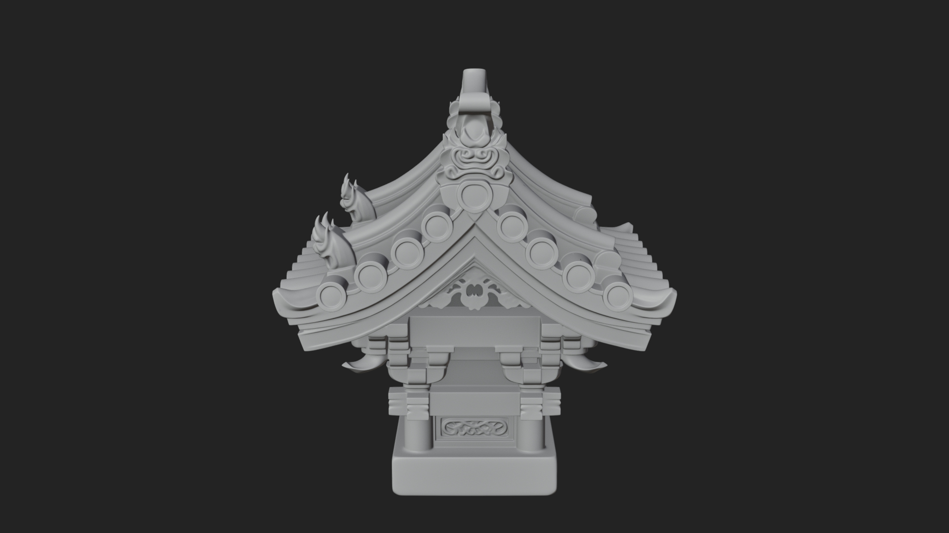 Chinese Roof Eave Model Design 4 3D Print Model 3D Model