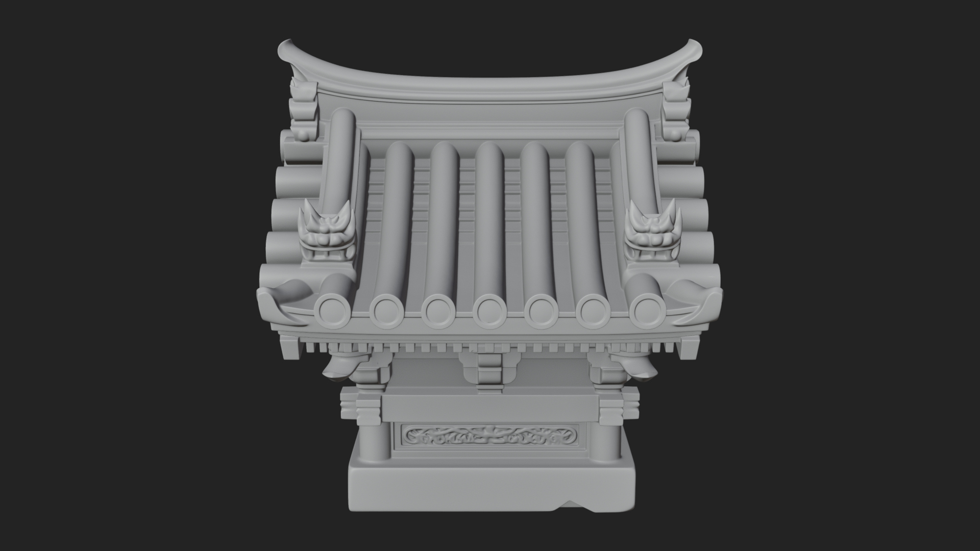 Chinese Roof Eave Model Design 4 3D Print Model 3D Model