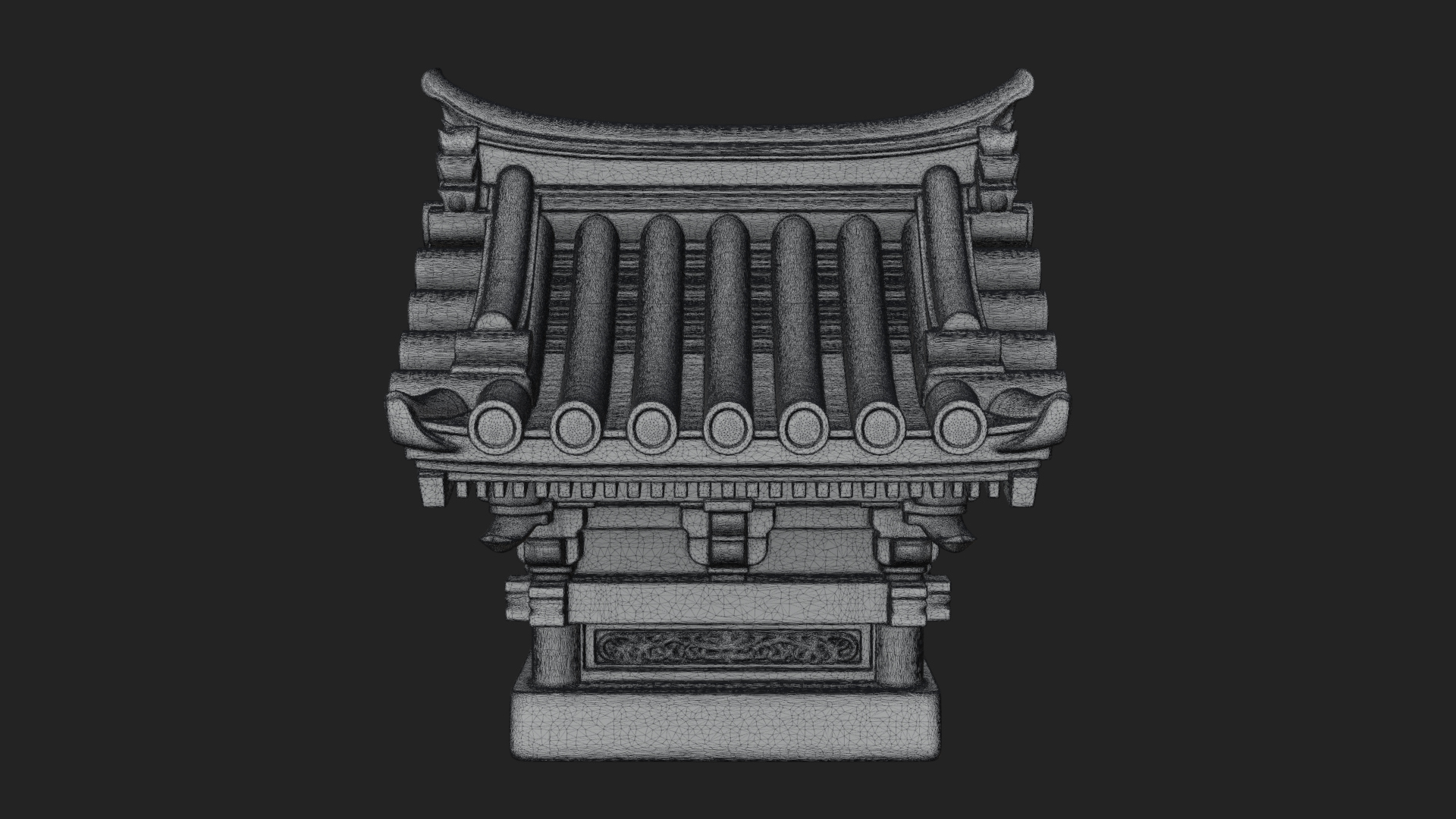Chinese Roof Eave Model Design 4 3D Print Model 3D Model