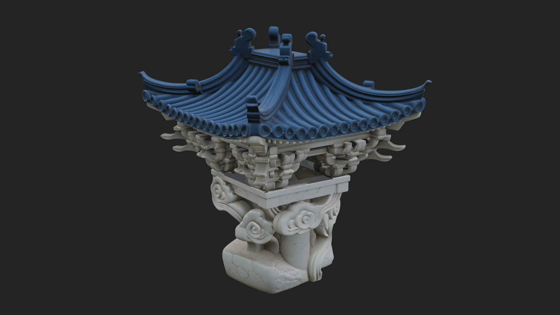 Chinese Roof Eave Model Design 5 3D Print Model 3D Model