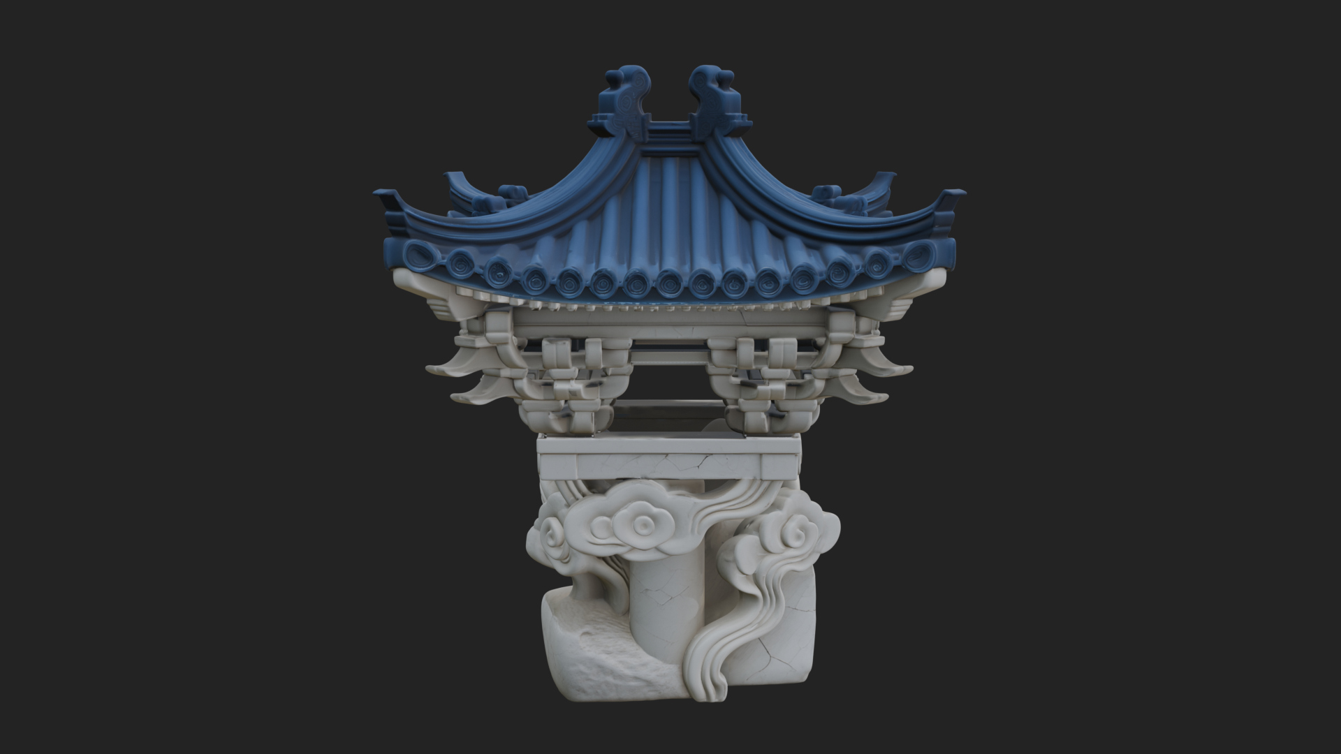 Chinese Roof Eave Model Design 5 3D Print Model 3D Model