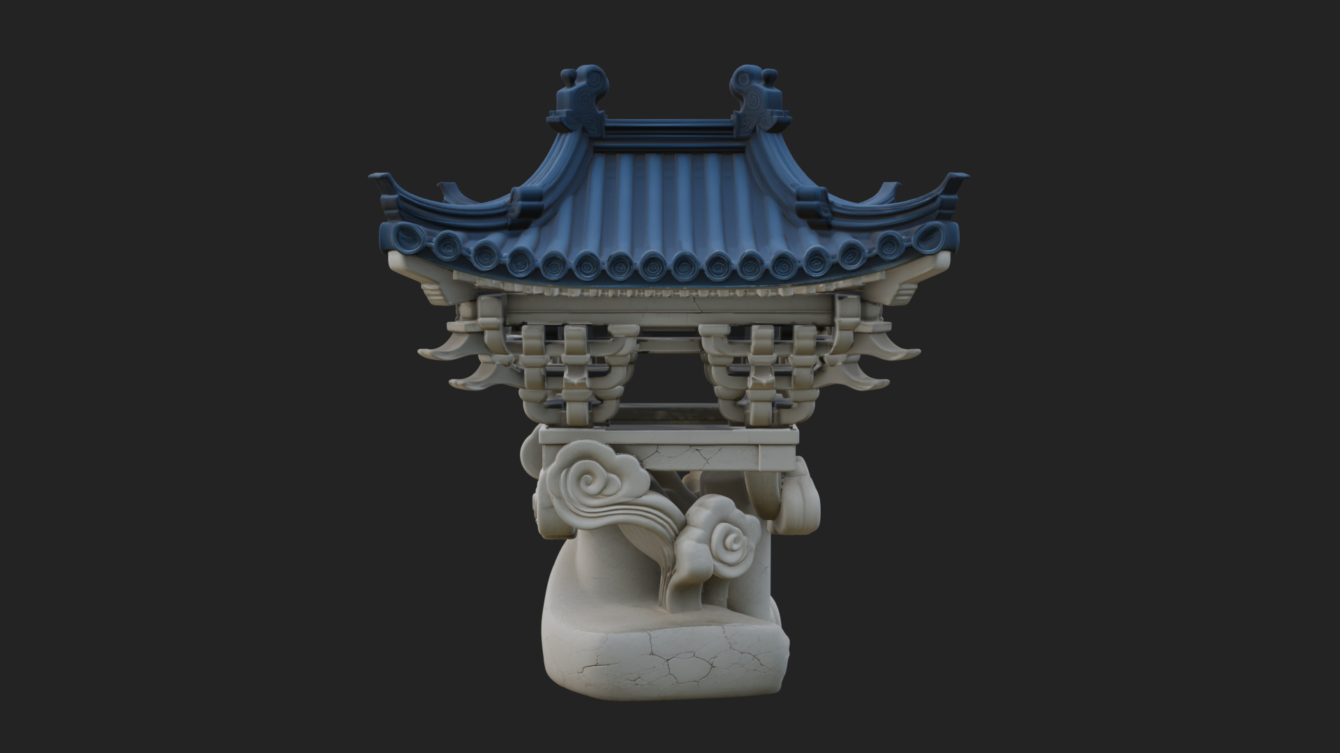 Chinese Roof Eave Model Design 5 3D Print Model 3D Model